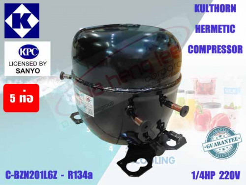คอมเพรสเซอร์ ตู้เย็น CBZN201L6Z 1/4HP R134a (SANYO license) 2