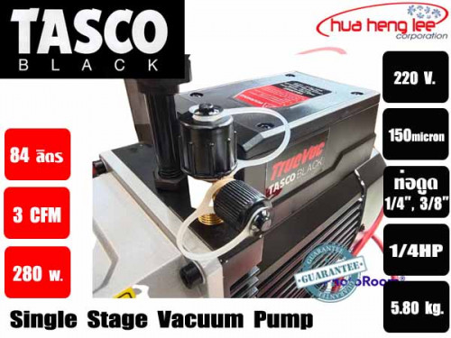 แวคคั่มปั๊ม โรตารี่ 1 ชั้น (ปั๊มสูญญากาศ) ยี่ห้อTASCO รุ่น TB430SZ (84ลิตร/นาที) (3CFM) ** มาทดแทนรุ 5