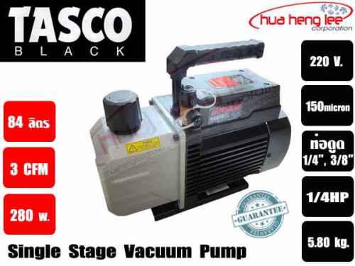 แวคคั่มปั๊ม โรตารี่ 1 ชั้น (ปั๊มสูญญากาศ) ยี่ห้อTASCO รุ่น TB430SZ (84ลิตร/นาที) (3CFM) ** มาทดแทนรุ 1