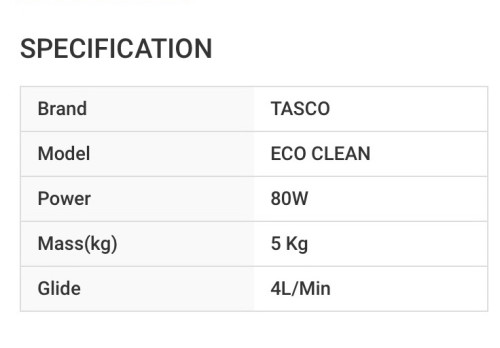 ปั๊มอัดฉีดน้ำ แรงดันต่ำ สำหรับล้างแอร์โดยเฉพาะ TASCO BLACK รุ่น ECO CLEAN หัวฉีดปรับองศาได้ 2
