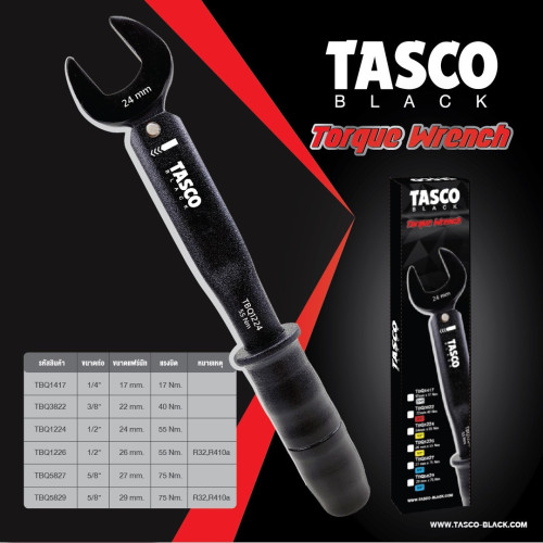 TASCO BLACK™ ประแจทอร์ค (ประแจปอนด์) รุ่น TBQ1417 ขนาด 1/4