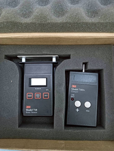 3M STATIC SENSOR MODEL: 718 SURFACE ESD TEST METER + 718A WRIST ESD ...