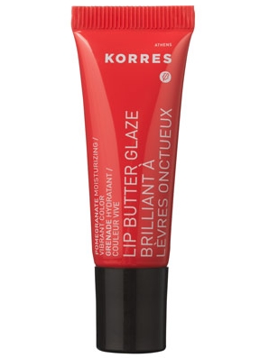 Korres Lip Butter Glaze สี Pomegranate ลิปกลาสบำรุงริมฝีปากพร้อมเพิ่มความมันวาว ขนาด 10ml. (nobox)