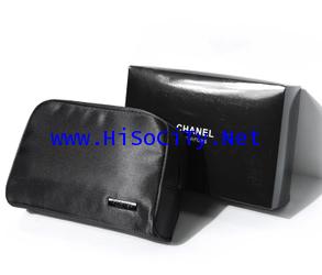 Chanel Black Cosmetic Clutch กระเป๋าใส่เครื่องสำอางสีดำใบใหญ่ใส่ของจุ