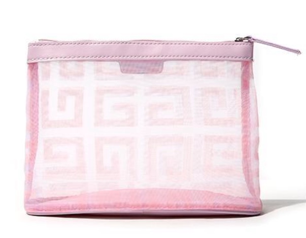 Givenchy Pink Nylon Cosmetic Pouch  กระเป๋าเครื่องสำอางผ้าไนล่อนแบบโปร่งสีชมพู 3