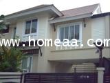 บ้านแฝด 2 ชั้น หมู่บ้านสวนตาลนันดา ถ.ราษฎร์พัฒนา ซ.มีสทีน เนื้อที่ 46 ตร.วา พร้อมอยู่