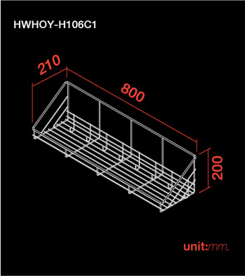 ตะแกรงวางจานติดผนัง HWHO-YH106C1 1