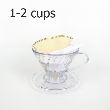 ถ้วยดริปหรือถ้วยกรองกาแฟรูเดี่ยว 1-2 ถ้วย 1610-364