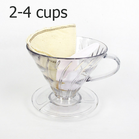 ถ้วยดริปหรือถ้วยกรองกาแฟรูเดี่ยว  2-4 ถ้วย 1610-365