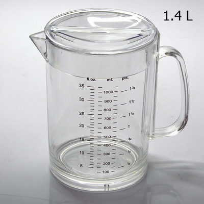 เหยือกกลมใส่น้ำดื่ม มีสเกลตวงปริมาณ  1.4 ลิตร มีฝาปิด ด้ามจับ 1610-570