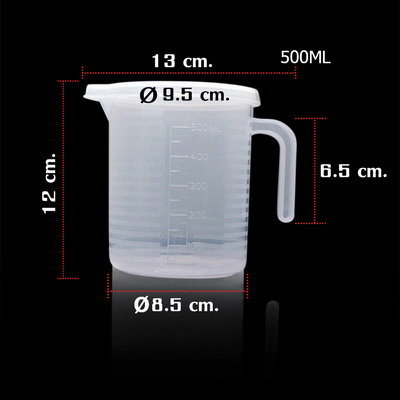 ถ้วยตวงพลาสติก 500 CC มีฝาปิด 1610-617 1