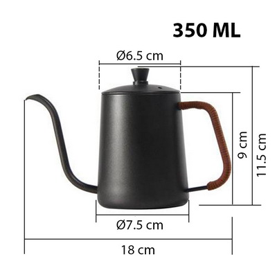 กาดริปกาแฟ กาคอห่าน เทฟล่อน 350ml. ด้ามเชือก 1610-651 5