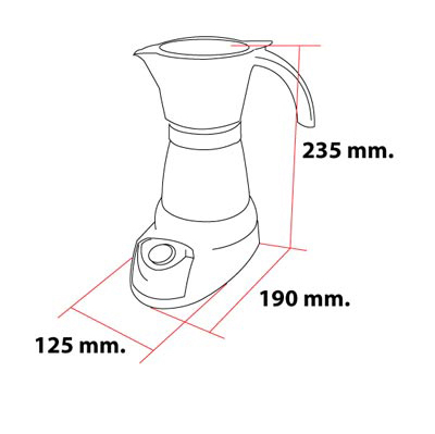 หม้อต้มกาแฟ มอคคาพอท Moka pot ไฟฟ้า ขนาด 6 ถ้วย 1614-041 7