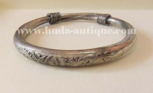 กำไลเงินโบราณรูปมังกรกับหงษ์ 3