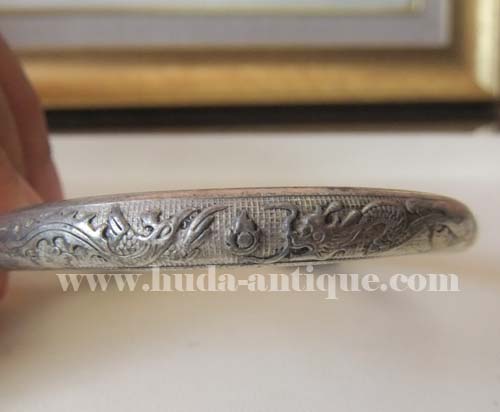 กำไลเงินโบราณรูปมังกรกับหงษ์ 4