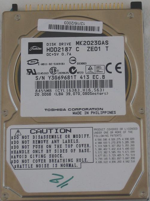 20 GB. IDE New HDD for Laptop Notebook 1