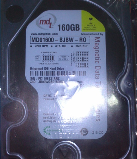 New Hard Disk MDT 160GB ATA-100 3.5 IDE 7200 RPM