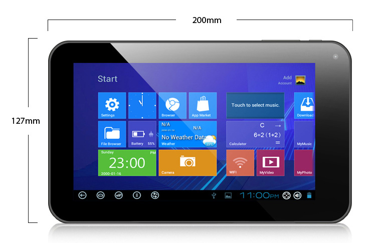 Taplet Dual-Core 1.5GHz (CPU + GPU) 4GB WIN 8+ Android 4.03