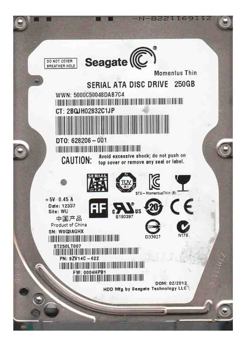 250 GB. (NB-SATA-II) Seagate ST250LT007