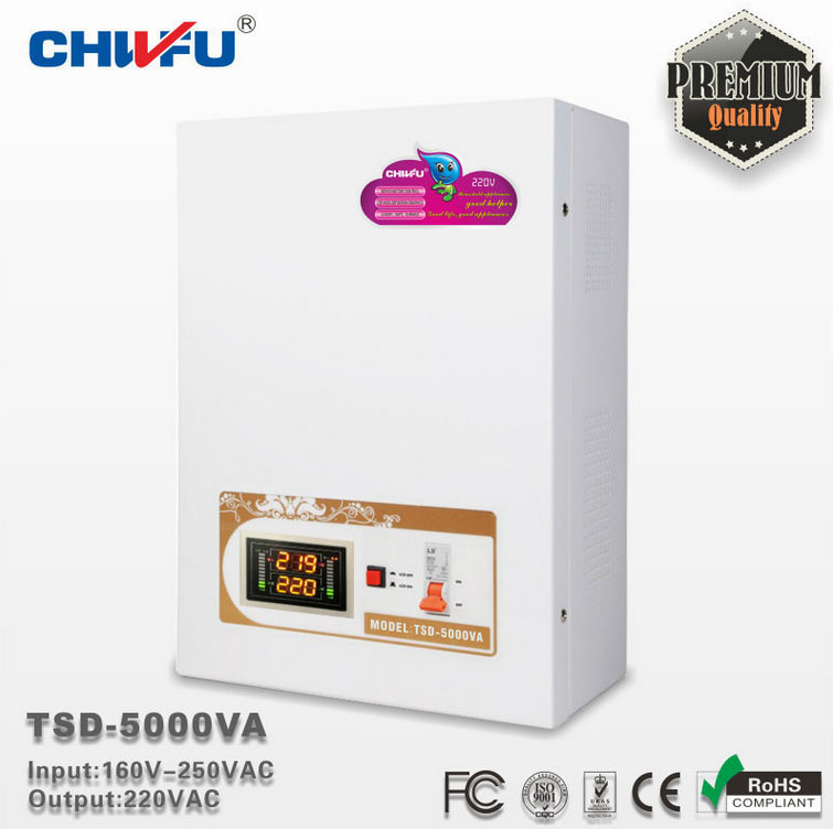 Voltage Stabilizer Single phase 5000VA automatic wall mounting voltage stabilizer