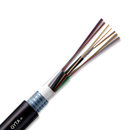 สายไฟเบอร์ออฟติก Gyta / S Stranded Armored Cable Outdoor Fiber Optic Cable  24-Core Single-