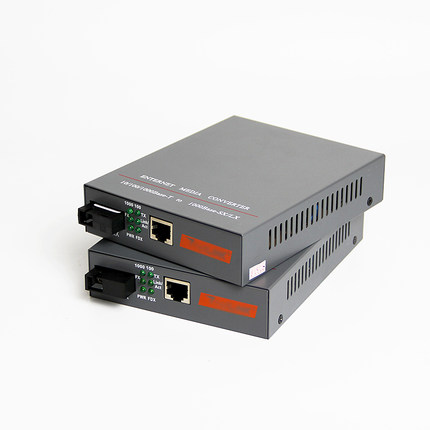 HTB-4100 10/100/1000Mbps SC Port 20KM RJ45 Single mode Optical Fiber Media Converter Media converter 2