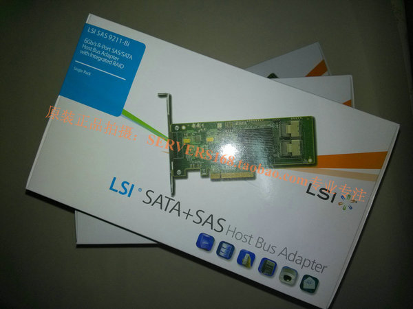 LSI / SAS / SATA3.0 / SSD / 9211-8I (2008IC) 6Gbs array card expansion card 1 year warranty