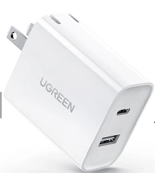30W 2-Port USB C Wall Charger