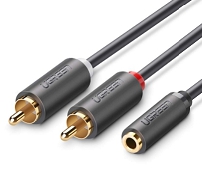 3.5mm Female to 2RCA Male Cable