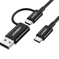 USB C to USB A and USB C Cable