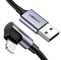 Right Angle Lightning to USB A Cable