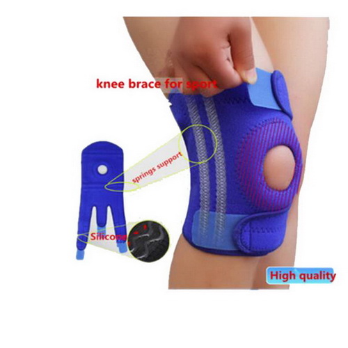 เข็มขัดพยุงเข่า Knee Support ป้องกันเข่า หุ้มเข่า วิ่ง ขี่จักรยาน ปลอดภัย สีน้ำเงิน 1