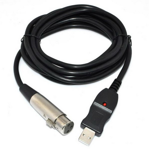 ไมโครโฟน เคเบิ้ล microphone USB ต่อ computer note book เครื่องเล่น รุ่น MC-01 (Black)