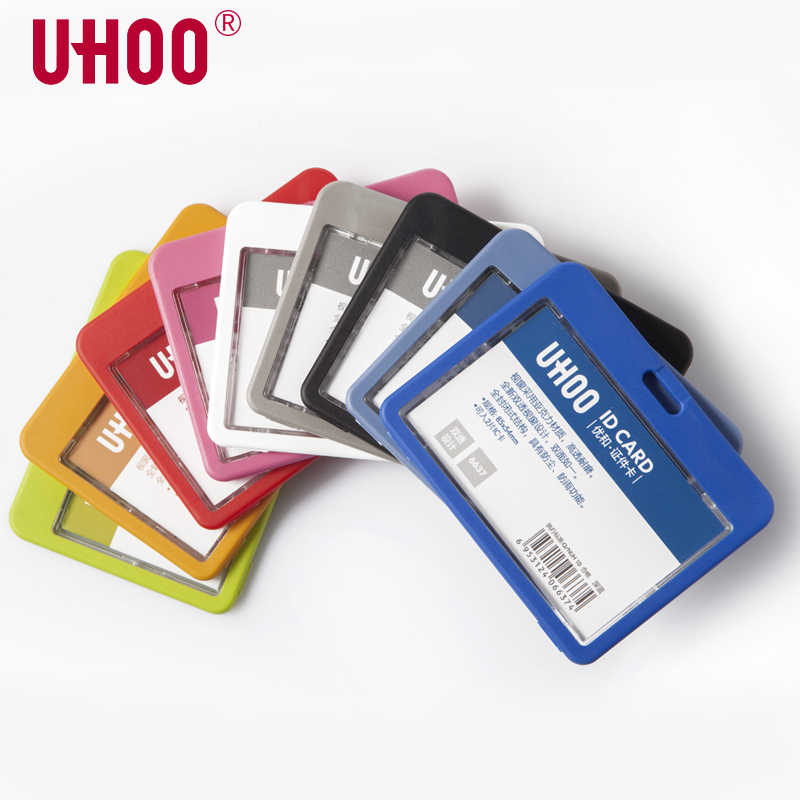 ideecraft กรอบใส่บัตรพนักงาน กรอบพลาสติก แนวนอน UHOO ใส่บัตรได้ 1-2 ใบ