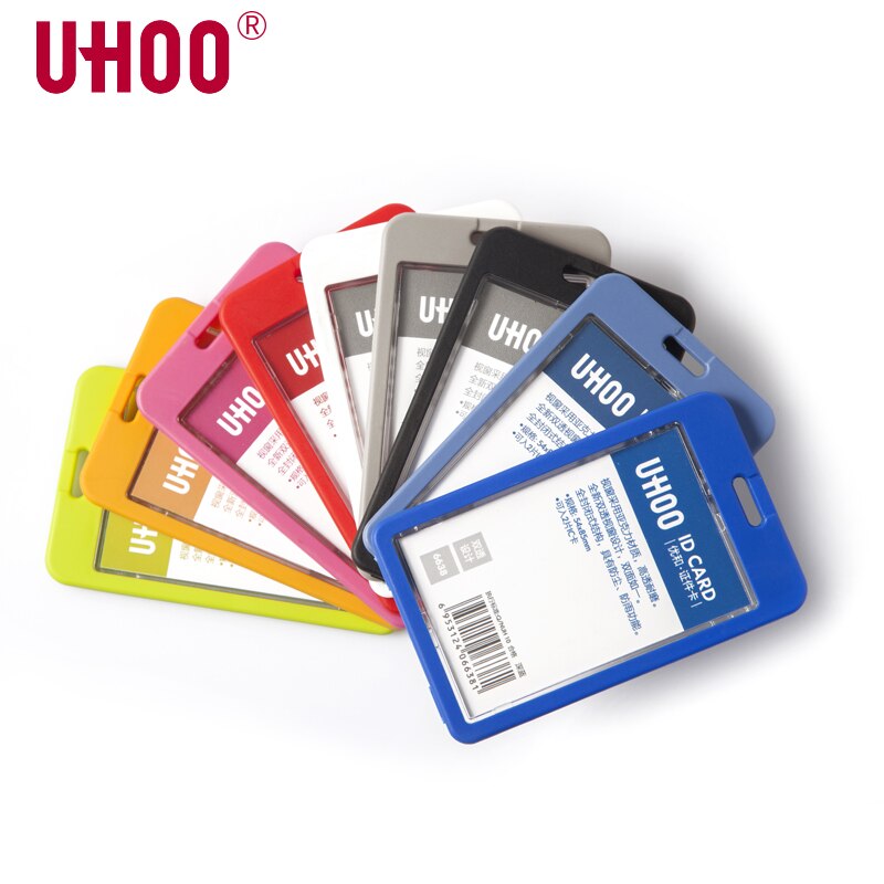 ideecraft กรอบใส่บัตรพนักงาน กรอบพลาสติก แนวตั้ง UHOO ใส่บัตรได้ 1-2 ใบ