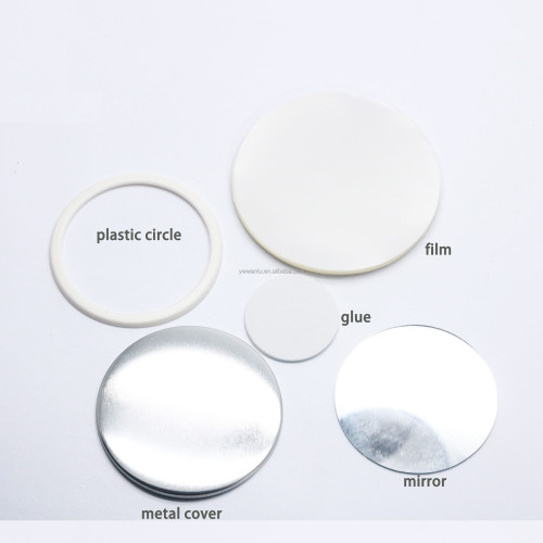 วัสดุทำกระจกพกพา ทรงกลม 58mm 100 ชุด  ใช้กับเครื่องทำเข็มกลัด DIY ได้ 4