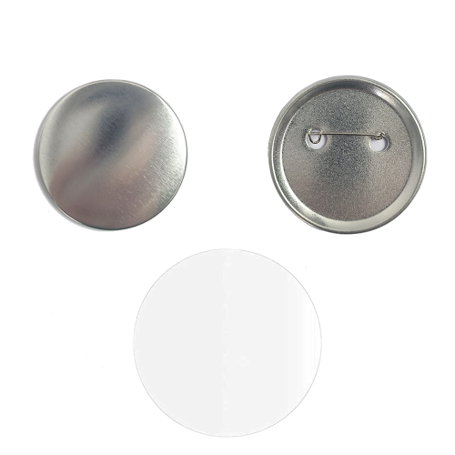 วัสดุ อะไหล่ ทำเข็มกลัดทรงกลม 58mm DIY แป้นโลหะ 1 แพค มี 100 ชุด งานสวย คุณภาพดี 3