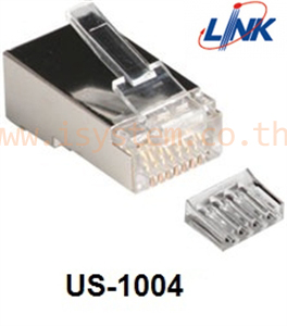 แพ็คหัวแลน (LAN) cat 6 us-1004 LINK SHIELD CAT 6 RJ45 PLUG 2 layer with pre-insert bar(10 ตัว/แพ็ค)