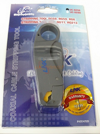 LINK UC-8256 STRIPPING TOOL RG599, RG6 for BNC F-Type Compression Connector(คีมปอกสาย)