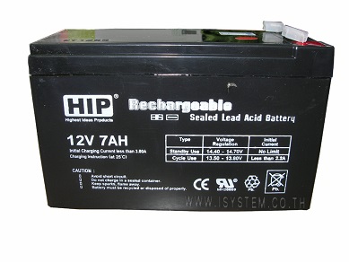 HIP Battery 12V 7AH แบตเตอรี่สำรองไฟ