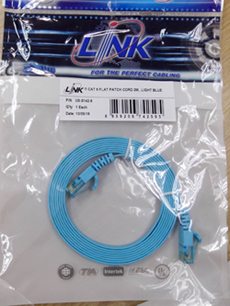 สายLAN สำเร็จรูป US-5142-8 Link Patch Cord Cat6 2m สี Light Blue