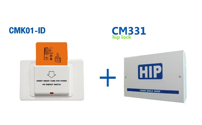 HIP CMK01-ID+CM331 ชุดตัวรับการ์ดแบบ Proximity+ระบบควบคุมไฟในห้องพัก