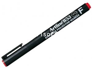 ปากกาเขียนแผ่นใสลบไม่ได้ Artline EK-853 F-0.5mm.(แดง)