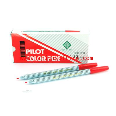 ปากกาเมจิก PILOT SDR-200 สีแดง(12 แท่ง/1กล่อง)