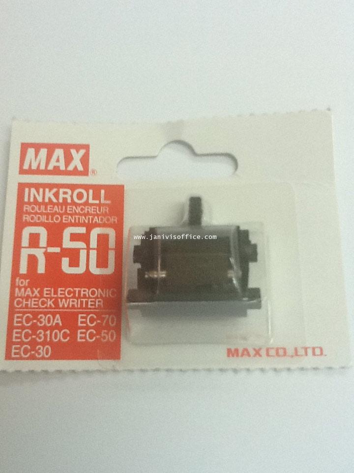 ผ้าหมึกเครื่องพิมพ์เช็ค MAX R-50 แดงfor MAX eletronic check writer EC-50,70,30