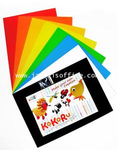 Kokoru Hachi (กระดาษลูกฟูกสีแบบ A4) แฟ็คละ8สี 8 แผ่น
