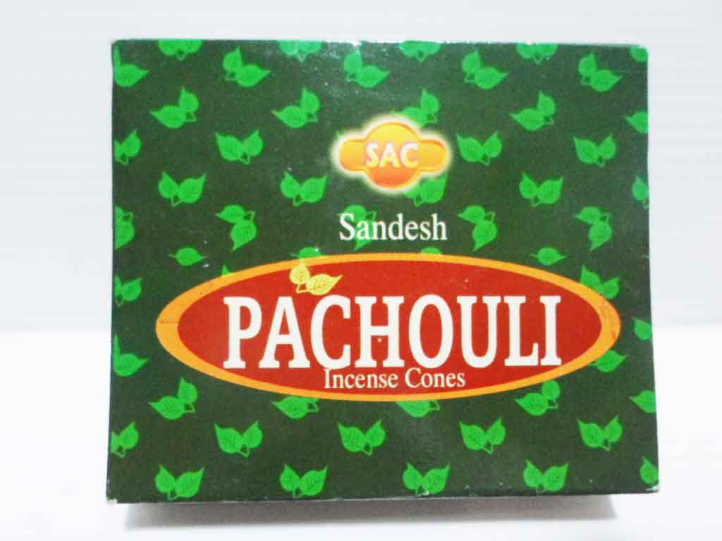 กำยานโคน Sandesh Pachouli SAC 10 cones 50g   Made In  India