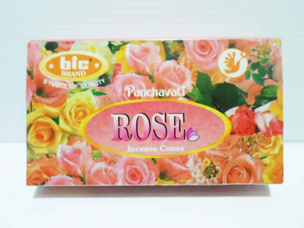 กำยานโคน Panchavati BIC  Rose50g   Made In  India