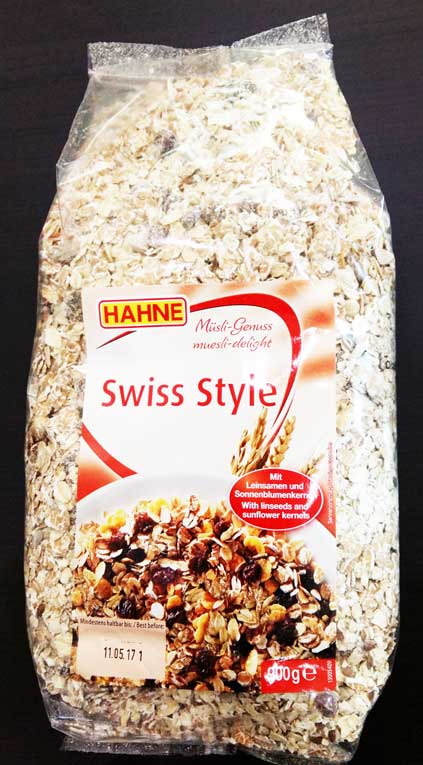 ฮาทเน่ สวิสสไตล์มูสลี่ (900g)  HAHNE Swiss Style Musli