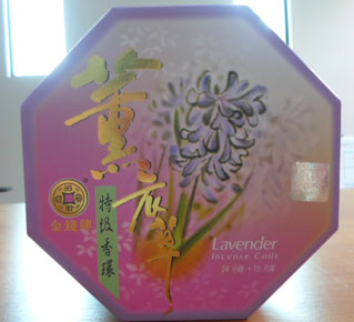 ธูปขดกลิ่นลาเวนเดอร์ 15ขด 24ชม. Lavender Incense Coils (15 cs. 24hrs.)